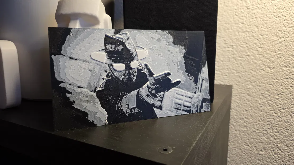 Hueforge Spider Noir - Mẫu tranh in 3D phong cách đen trắng - Image 1