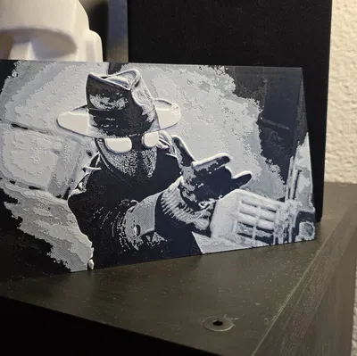 Hueforge Spider Noir - Mẫu tranh in 3D phong cách đen trắng