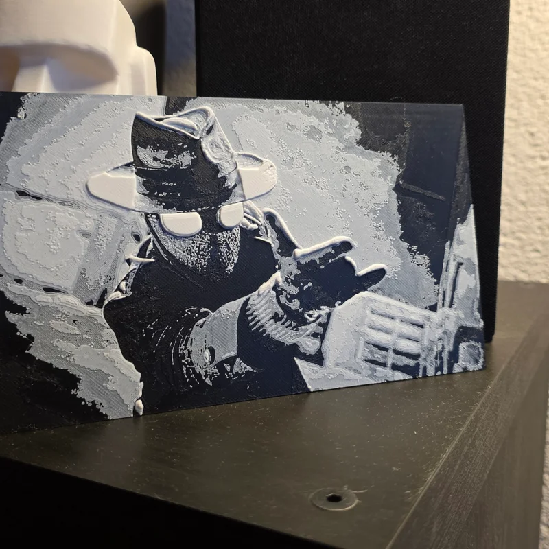 Hueforge Spider Noir - Mẫu tranh in 3D phong cách đen trắng