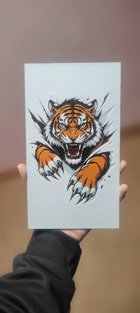 Tigre - Tranh HueForge 3D đa sắc - Image 2