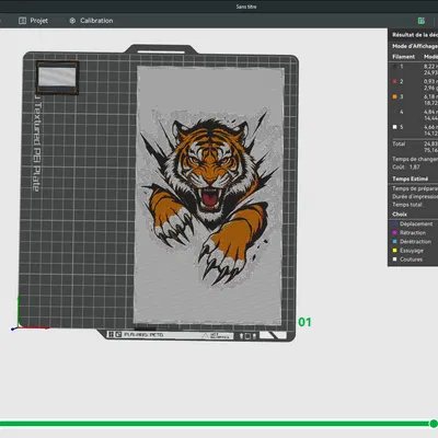 Tigre - Tranh HueForge 3D đa sắc