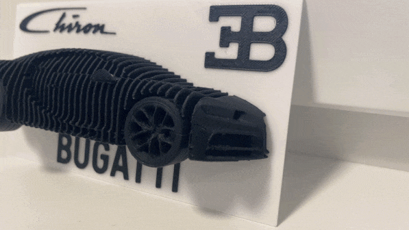Mô hình Bugatti Chiron dạng lớp (Layered Model)