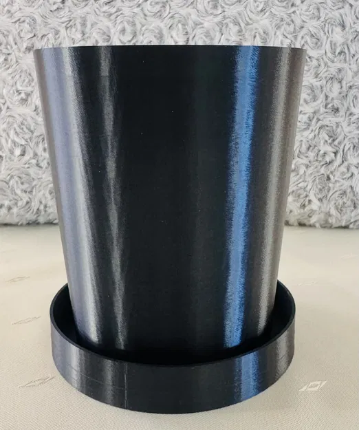 Chậu trồng cây (flowerpot) in 3D thiết kế tối giản, kèm đĩa lót - Image 1