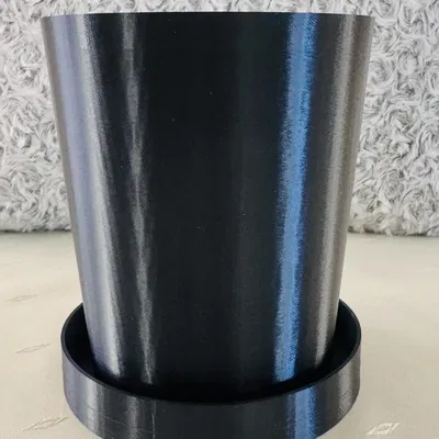 Chậu trồng cây (flowerpot) in 3D thiết kế tối giản, kèm đĩa lót