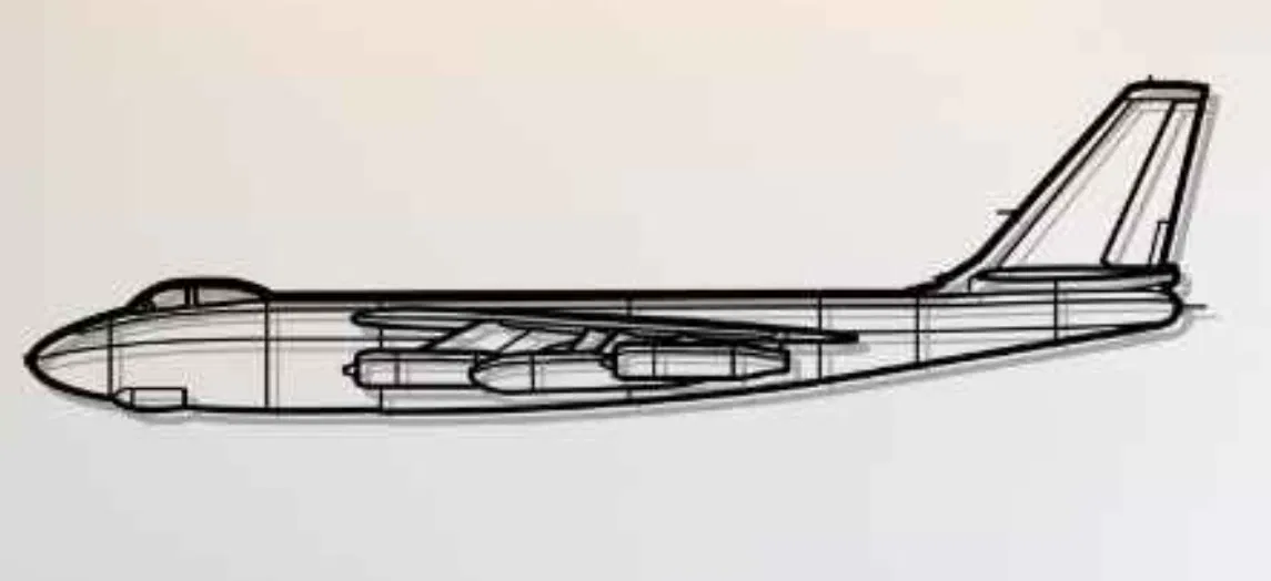 Mô hình trang trí tường Boeing B-47 Stratojet (Wall Art STL) - Image 1