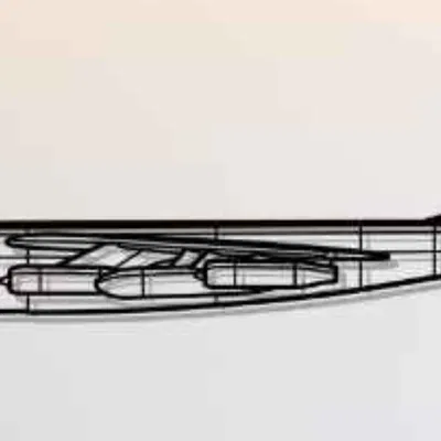 Mô hình trang trí tường Boeing B-47 Stratojet (Wall Art STL)
