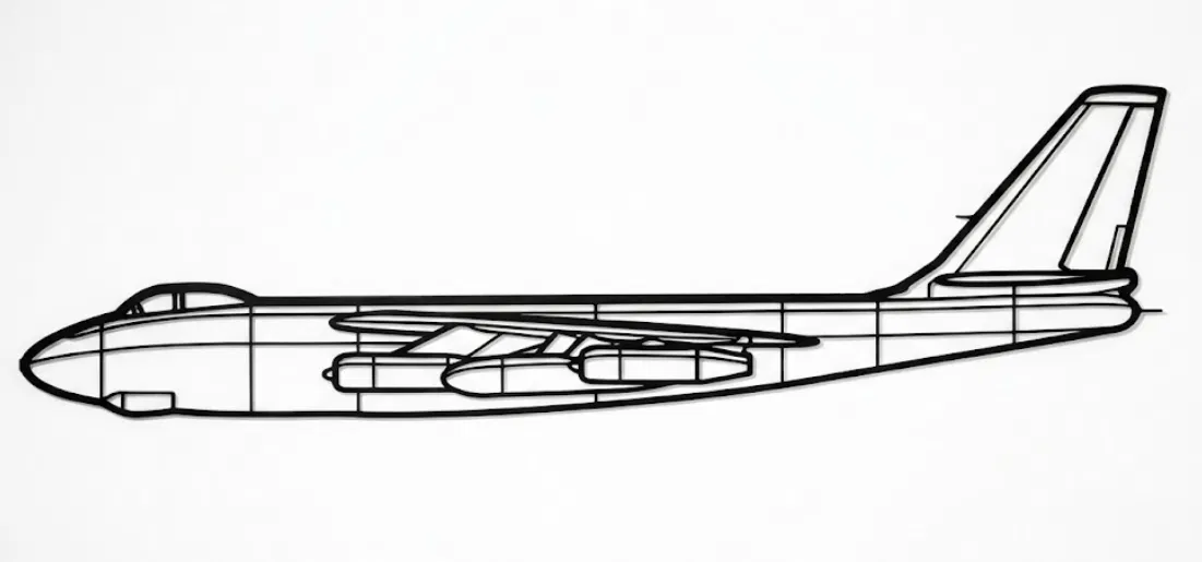 Mô hình trang trí tường Boeing B-47 Stratojet (Wall Art STL) - Image 3
