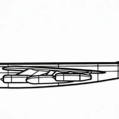 Mô hình trang trí tường Boeing B-47 Stratojet (Wall Art STL)
