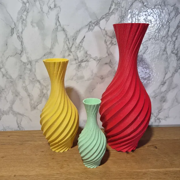 Mẫu bình hoa trang trí xoắn ốc (Decorative Spiral Vase) in 3D đẹp mắt - Image 1