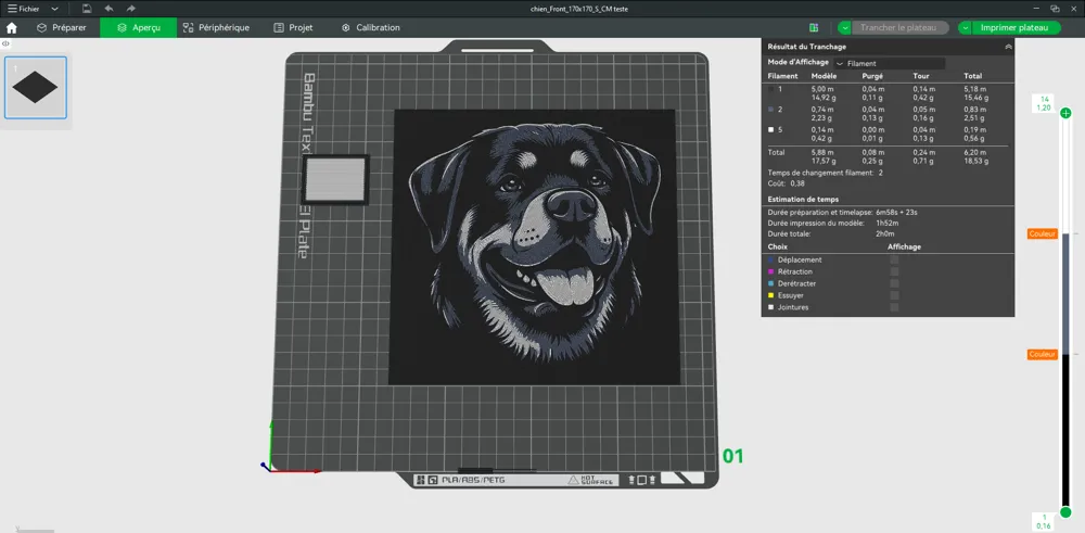 Mô hình HueForge Rottweiler 3D - Image 3