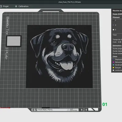 Mô hình HueForge Rottweiler 3D