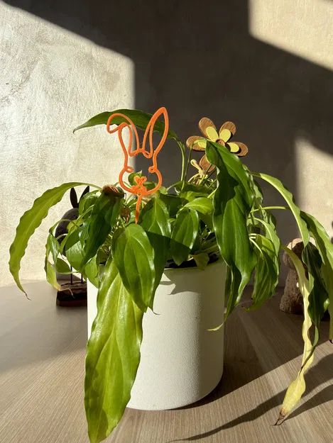 Mẫu trang trí chậu cây chú thỏ Bunny on a stick in 3D siêu cute - Image 1