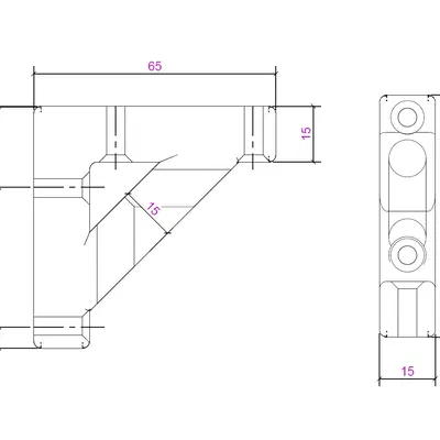 Ke Góc Gia Cố 65x65mm - Ke Vuông Nội Thất