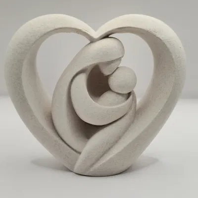 Tượng Điêu Khắc Trái Tim Mẹ và Bé – Tượng Gia Đình