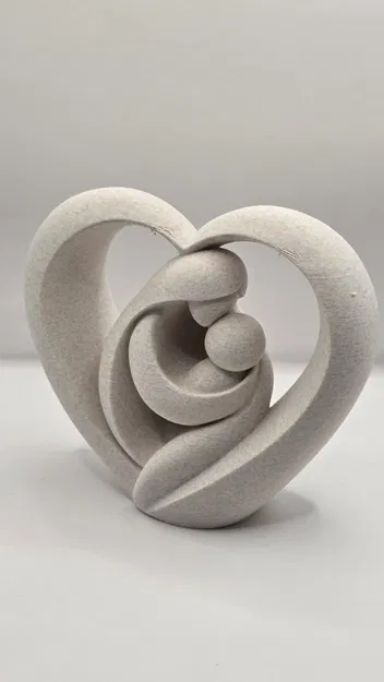 Tượng Điêu Khắc Trái Tim Mẹ và Bé – Tượng Gia Đình - Image 3