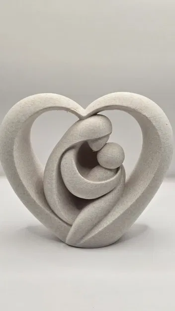 Tượng Điêu Khắc Trái Tim Mẹ và Bé – Tượng Gia Đình - Image 4