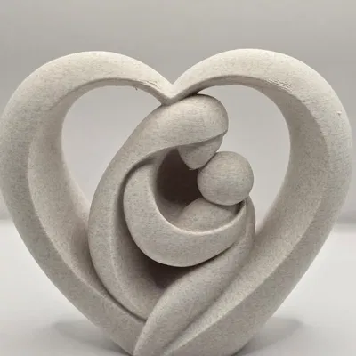 Tượng Điêu Khắc Trái Tim Mẹ và Bé – Tượng Gia Đình