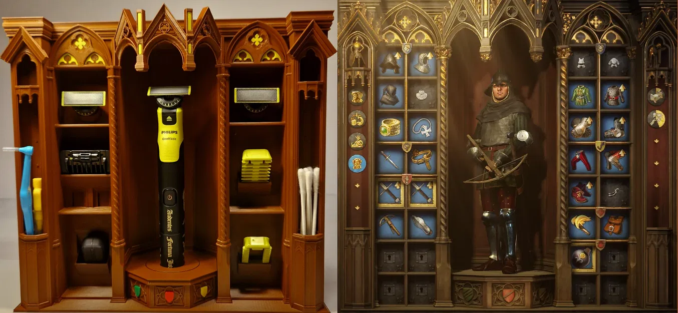 Giá đỡ và bộ tổ chức dụng cụ Philips OneBlade phong cách KCD2 - Image 2