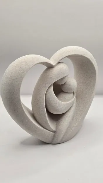 Tượng Điêu Khắc Trái Tim Mẹ và Bé – Tượng Gia Đình - Image 5