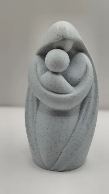 Tượng Mẹ Bồng Con (Mother and Child Embrace Sculpture) - Image 2