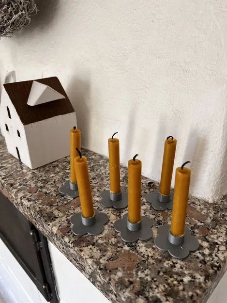 Chân đế nến hình hoa xinh xắn cho nến nhỏ (Kerzenständer) - Image 2