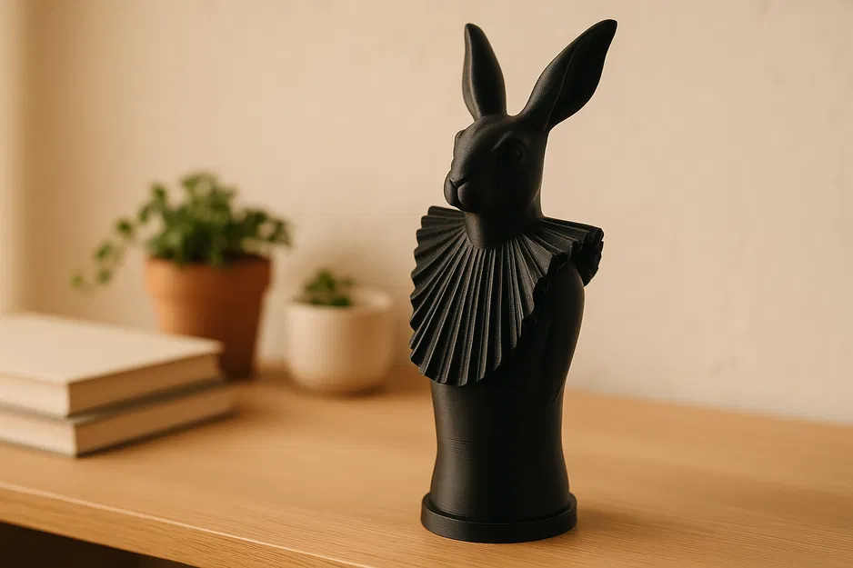 Tượng điêu khắc Rabbit in Ruff - Image 1