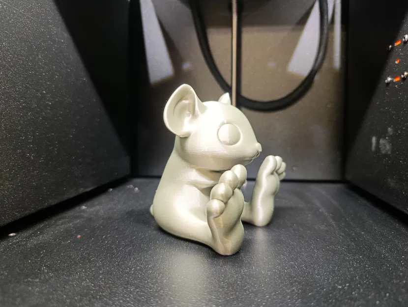 Chú Chuột Chân To Dễ Thương - Tượng Chibi Cách Điệu - Điêu Khắc Động Vật Chi Tiết (Tư thế 2) - Image 2