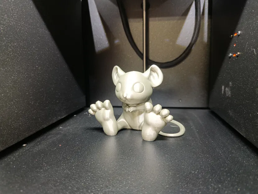 Chú Chuột Chân To Dễ Thương - Tượng Chibi Cách Điệu - Điêu Khắc Động Vật Chi Tiết (Tư thế 2) - Image 3