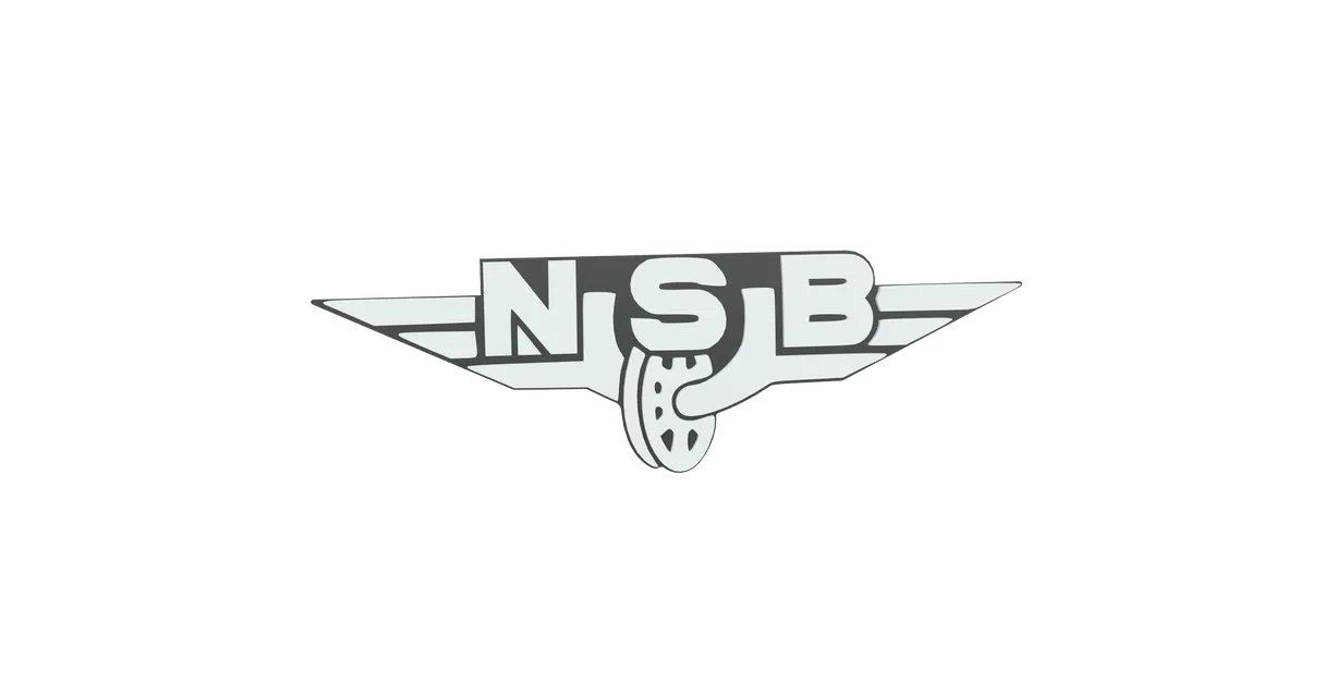 Mô hình 3D Logo Đường sắt Na Uy (NSB) cổ điển - Image 1