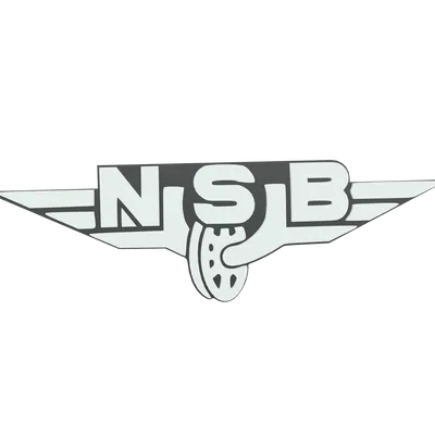 Mô hình 3D Logo Đường sắt Na Uy (NSB) cổ điển