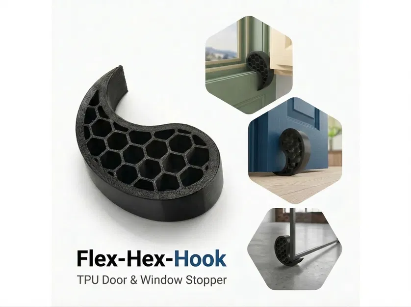 Flex-Hex-Hook - Chặn cửa và cửa sổ bằng TPU - Image 1