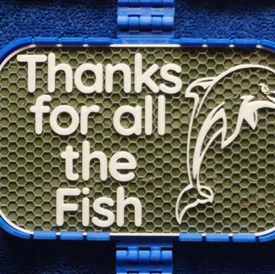 Bảng hiệu "Thanks for all the Fish"