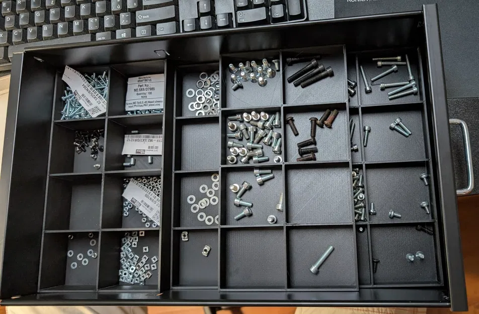 Khay chia ngăn đựng ốc vít cho tủ IKEA HELMER - Image 1