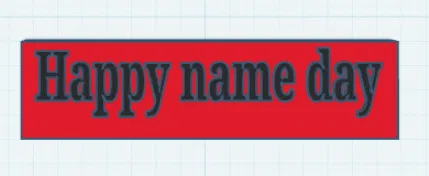 Bảng trang trí Happy name day xinh xắn in 3D - Image 1