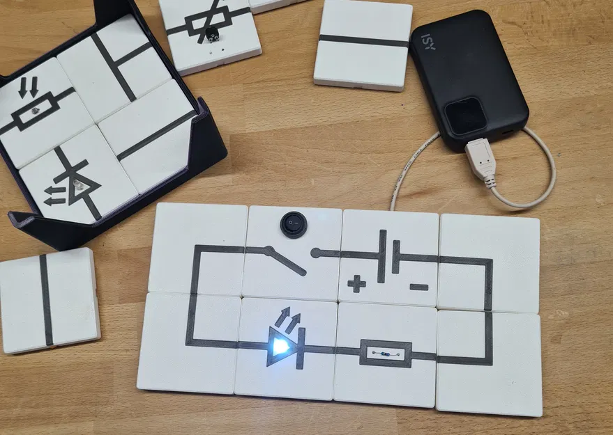 Gạch mạch điện lắp ghép thông minh — Modular Circuit Teaching Tiles - Image 1