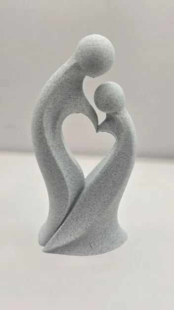 Tượng Cha Mẹ và Con Hình Trái Tim – Tượng Gia Đình - Image 5