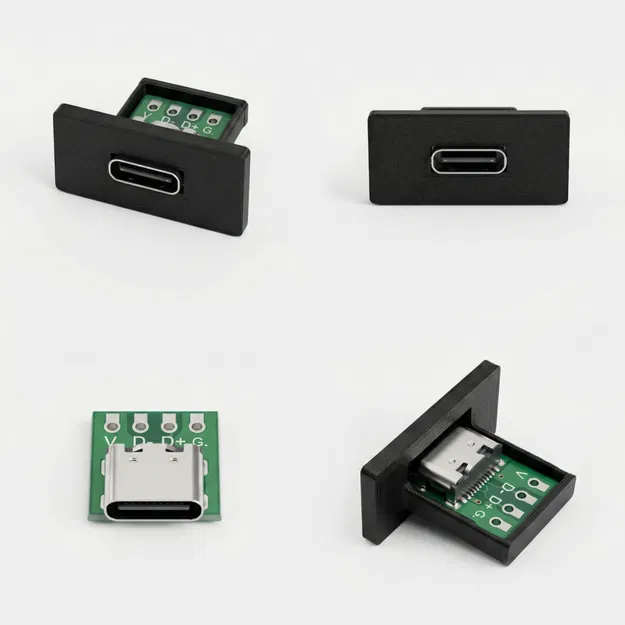 Giá đỡ/Ngàm gắn mạch USB Type-C Female Breakout Board - Image 1