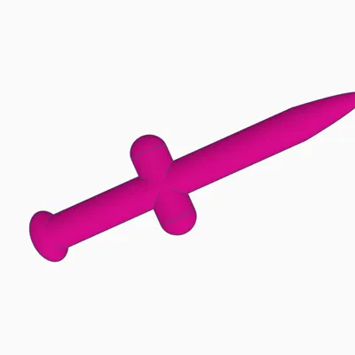 Kiếm đồ chơi 3D an toàn cho bé - File in STL miễn phí