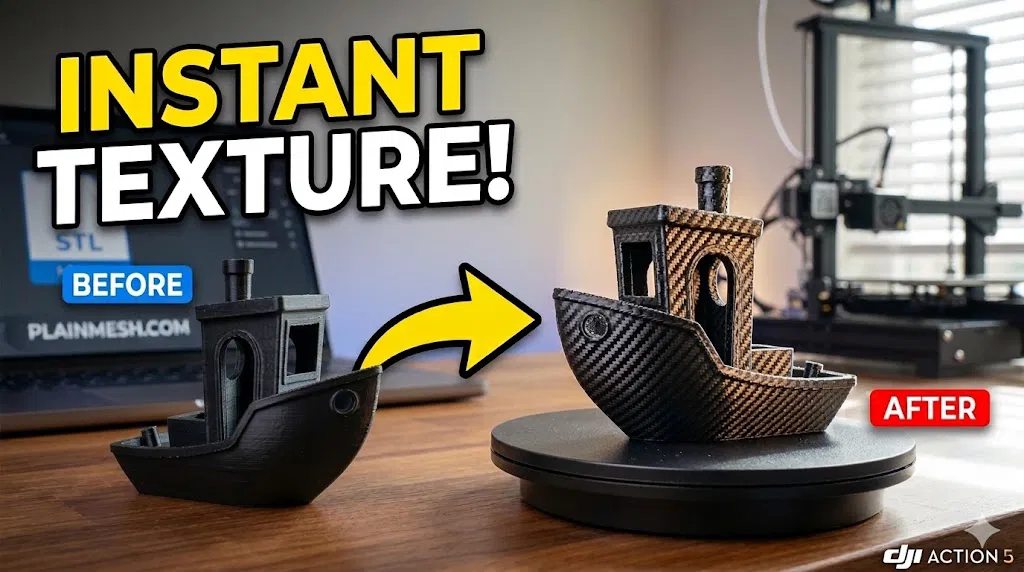 Hướng dẫn tạo bề mặt vân Carbon Fiber cho mô hình in 3D chuyên nghiệp - Image 1