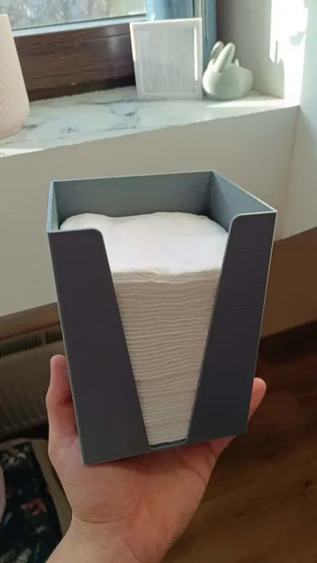 Hộp đựng bông tẩy trang hình chữ nhật in 3D tiện lợi - Image 1