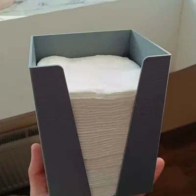 Hộp đựng bông tẩy trang hình chữ nhật in 3D tiện lợi