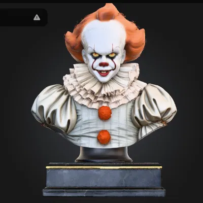 Mô hình tượng bán thân Pennywise (IT) - File in 3D chất lượng cao