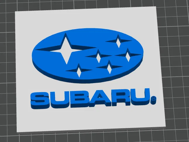Mô hình logo Subaru in 3D trang trí bàn làm việc cực chất - Image 1