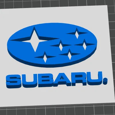 Mô hình logo Subaru in 3D trang trí bàn làm việc cực chất