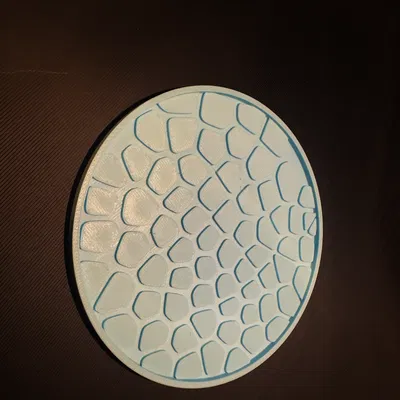 Miếng lót ly họa tiết Voronoi in 3D trang trí bàn trà độc đáo