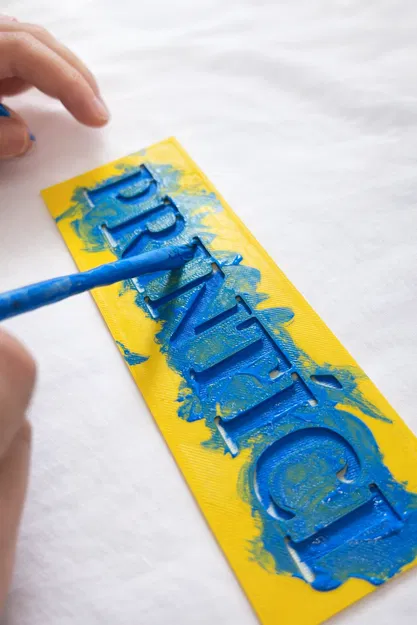 Khuôn chữ (stencil) 3D cho in vải - Dự án học đường - Image 1