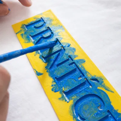 Khuôn chữ (stencil) 3D cho in vải - Dự án học đường