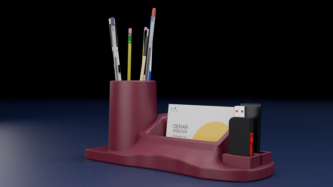 Khay 3D để bàn: Đựng bút, danh thiếp và USB cực kỳ ngăn nắp - Image 1