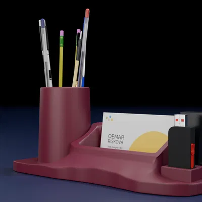 Khay 3D để bàn: Đựng bút, danh thiếp và USB cực kỳ ngăn nắp