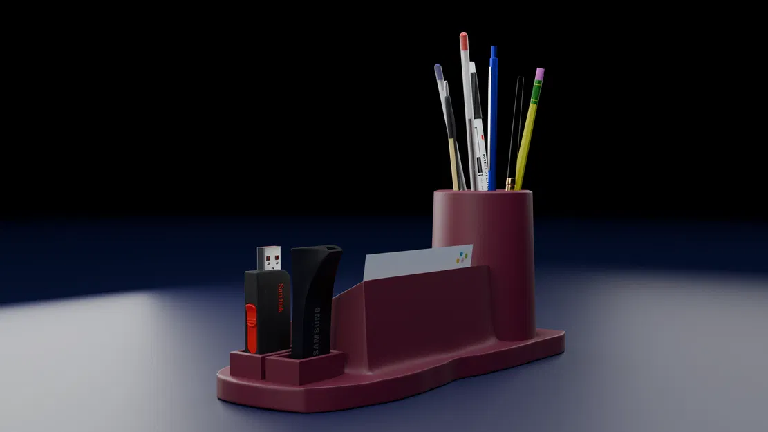 Khay 3D để bàn: Đựng bút, danh thiếp và USB cực kỳ ngăn nắp - Image 2